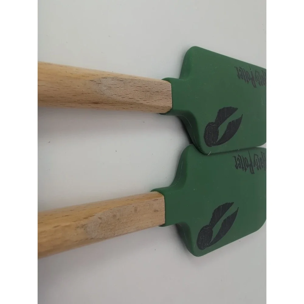 Williams Sonoma Harry Potter Slytherin Silicone Spatulas Wooden Handle 12.5